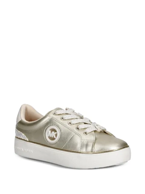 Michael Kors Kids Jordana Finn logo-plaque metallic trainers