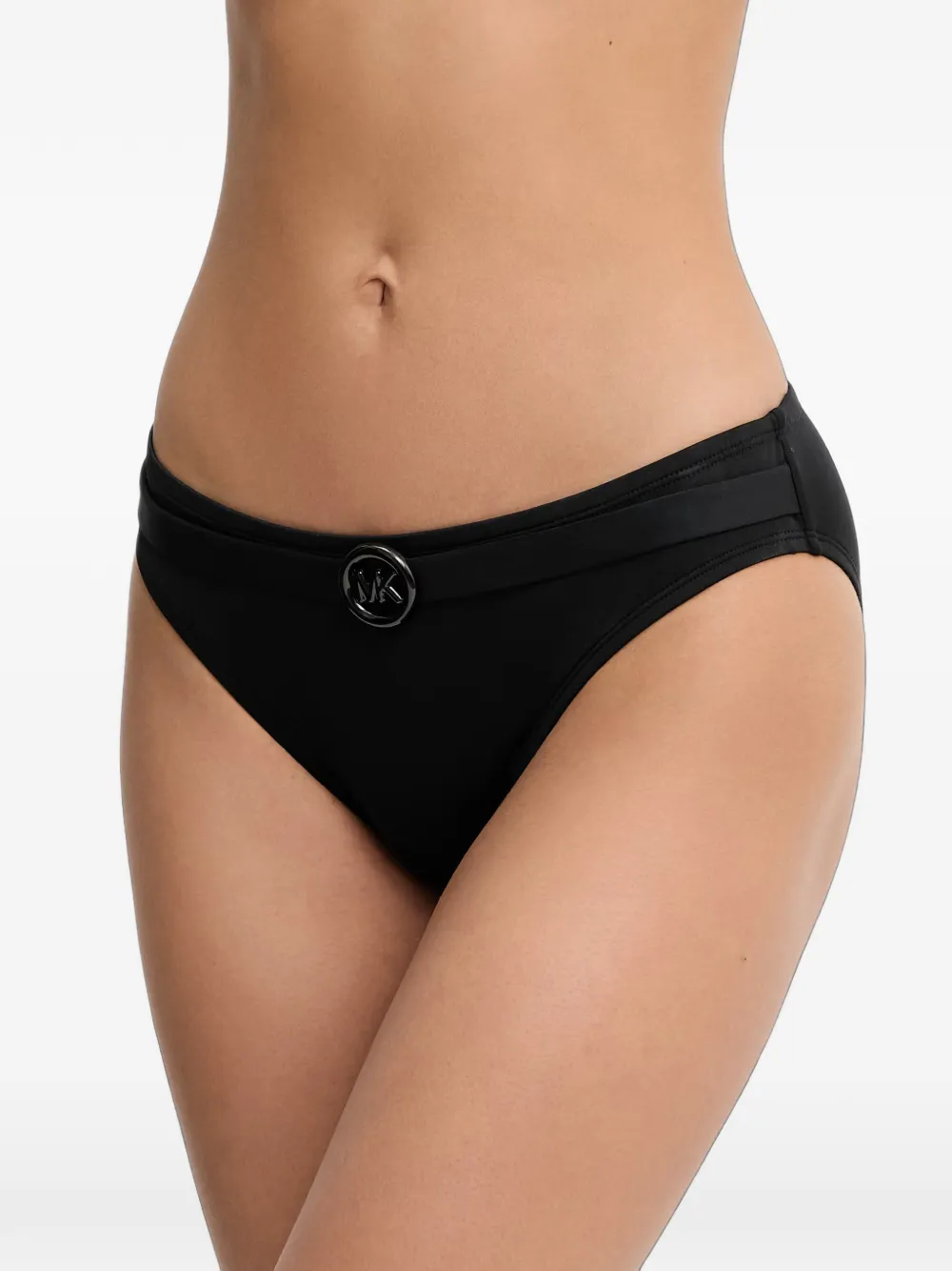 Michael Michael Kors logo-belted bikini bottom - Nero