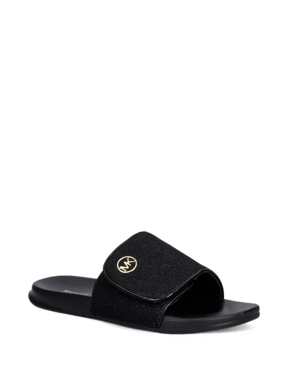 Michael Kors Kids claquettes Jett Darby à paillettes et fermeture scratch - Noir Michael Kors Kids claquettes Jett Darby à paillettes et fermeture scratch - Noir