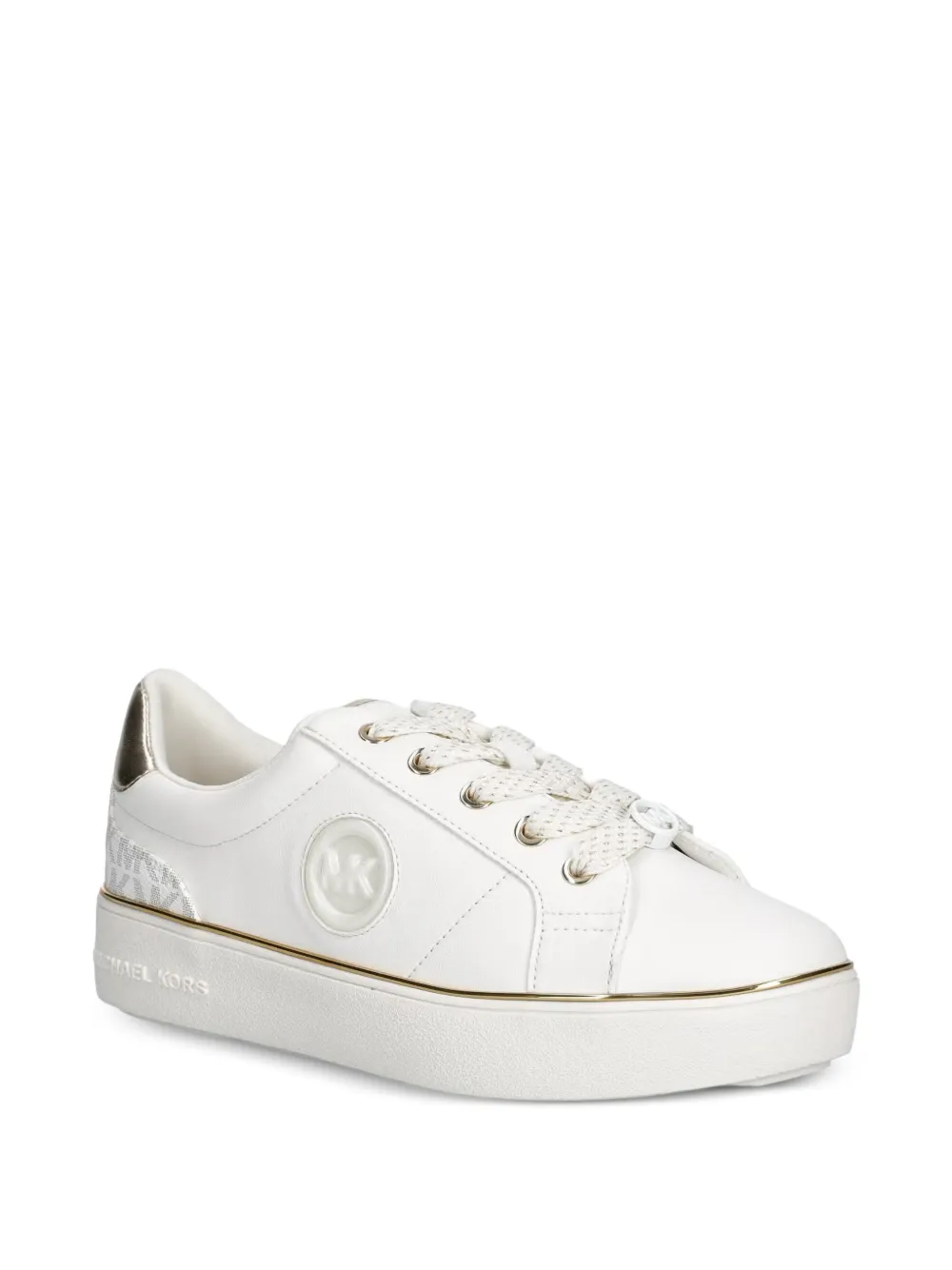 Michael Kors Kids baskets plateforme Jordana Finn à logo - Blanc Michael Kors Kids baskets plateforme Jordana Finn à logo - Blanc