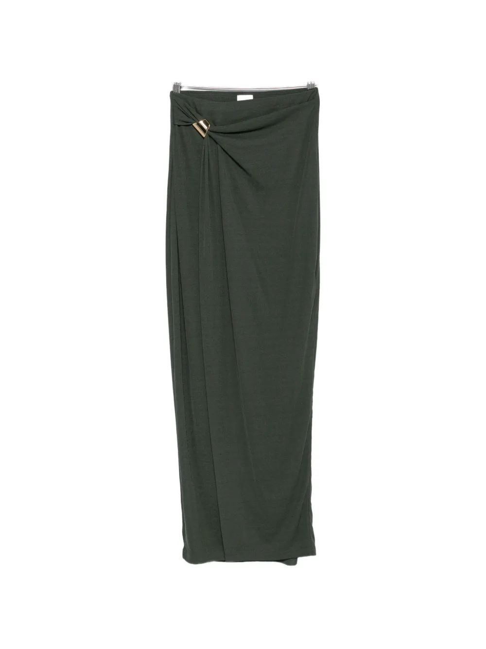 Nanushka Tozi draped hardware-detail maxi skirt - Verde