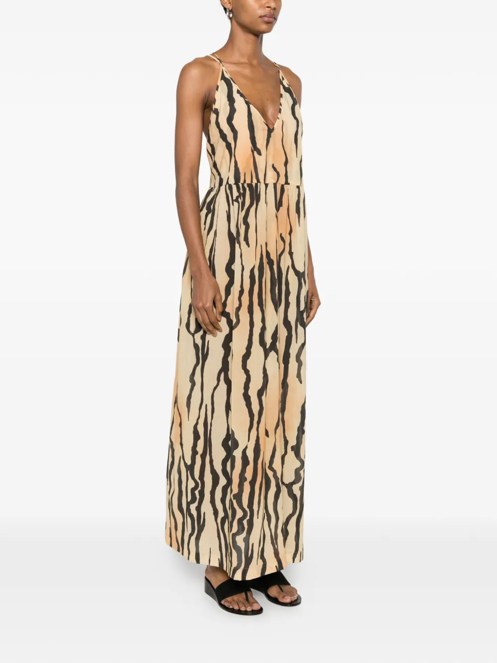 Nanushka Fyana maxi-dress met dierenprint Beige