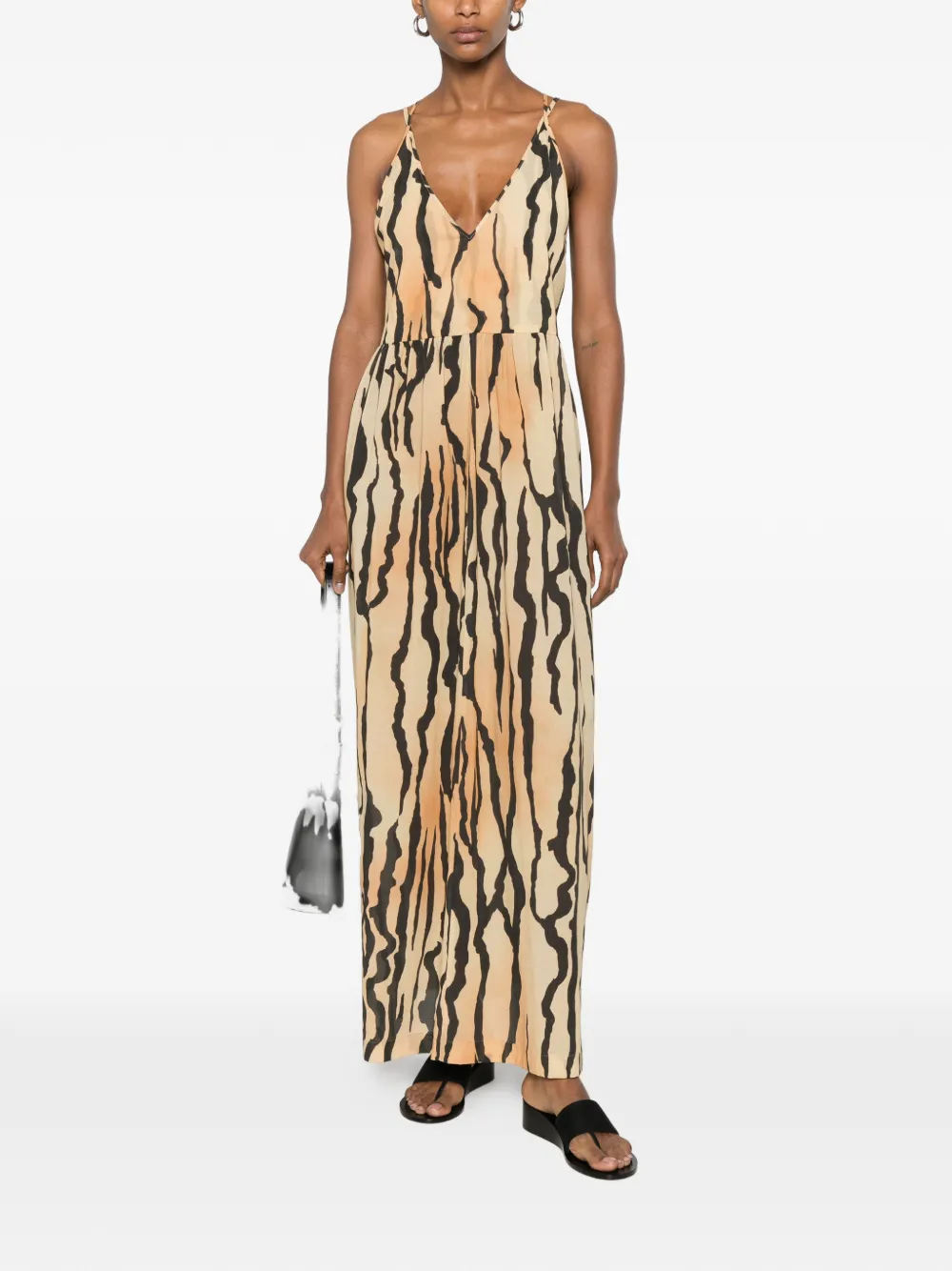 Nanushka Fyana maxi-dress met dierenprint Beige