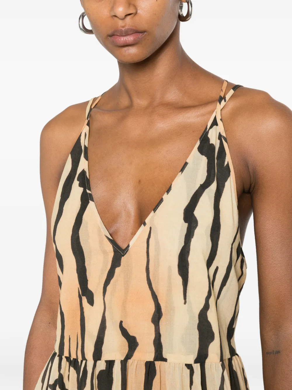 Nanushka Fyana maxi-dress met dierenprint Beige