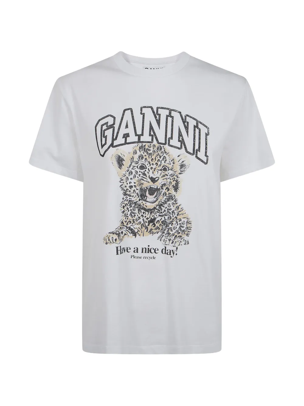 GANNI graphic-print T-shirt - Weiß