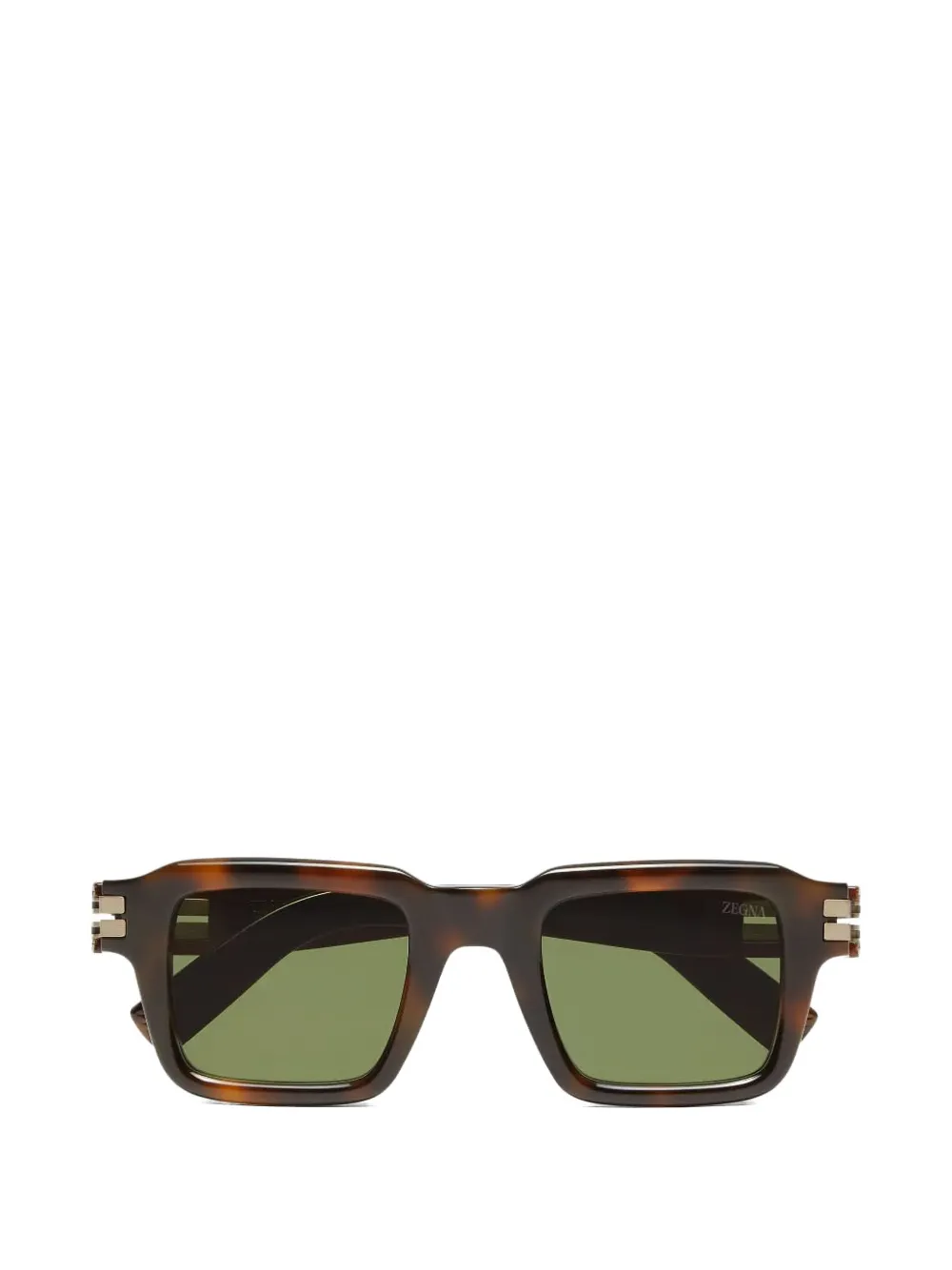 Zegna tortoiseshell-effect square-frame sunglasses - Nero