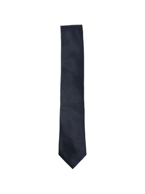 Zegna geometric-pattern silk tie