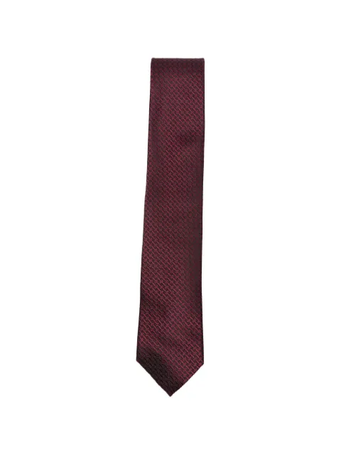 Zegna geometric-pattern silk tie