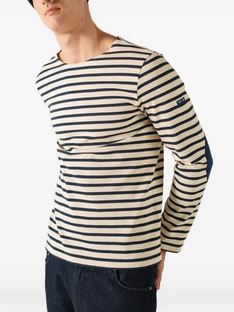 Saint James striped elbow-patch T-shirt