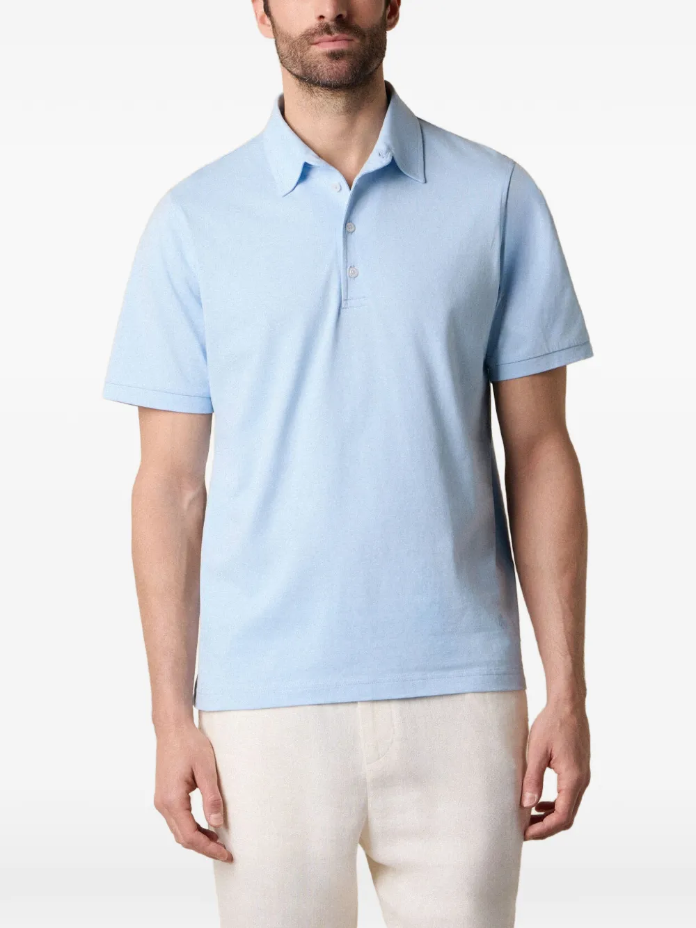 Brooks Brothers short-sleeve jersey polo shirt - Blu