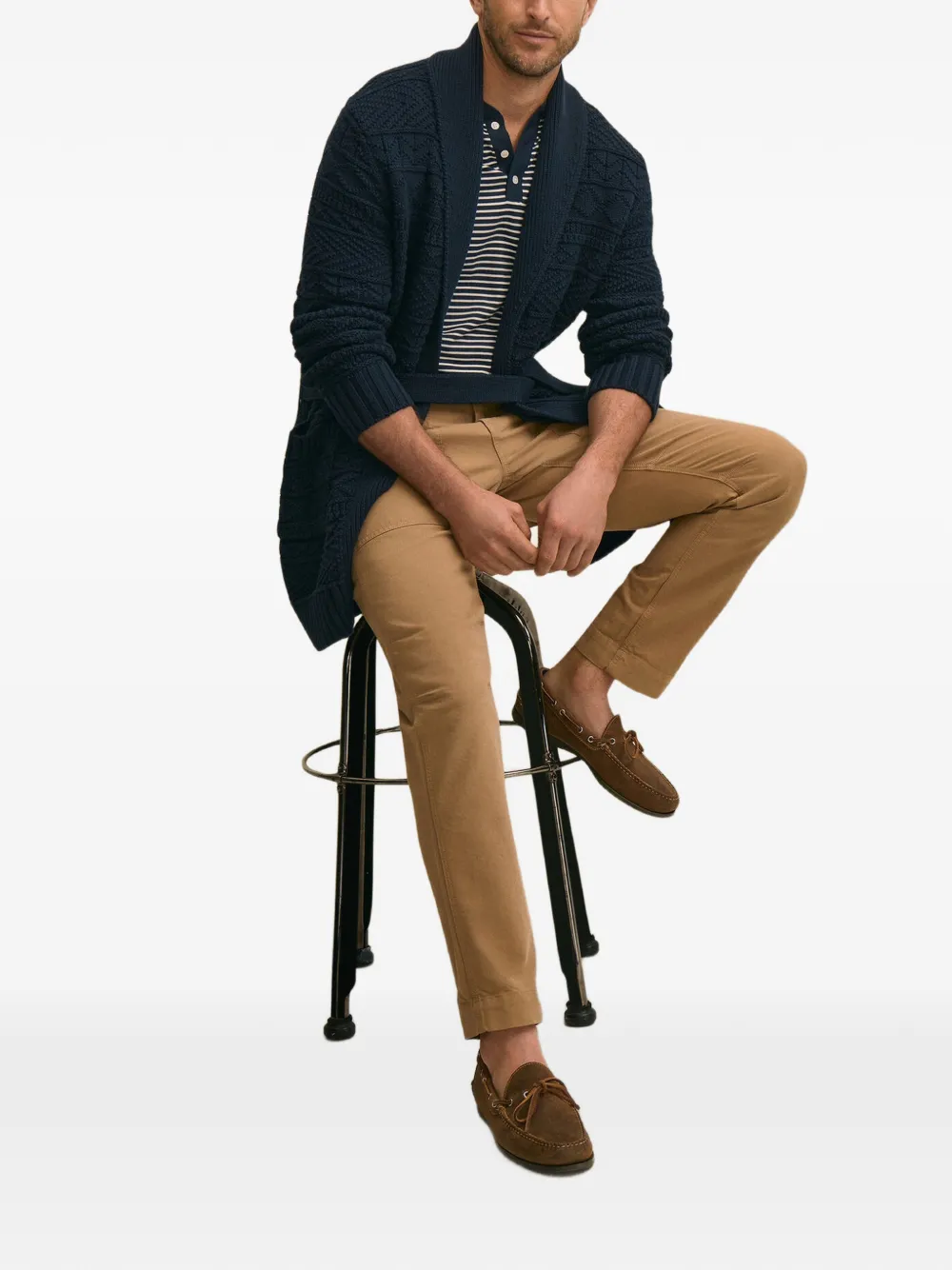 Brooks Brothers Gewikkeld vest met textuur Blauw