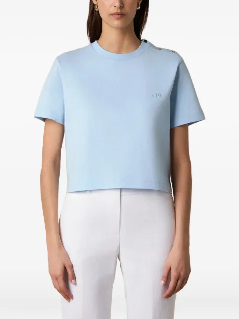 Brooks Brothers button-detail embroidered T-shirt