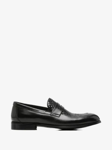 Alberto Gozzi woven-panel penny loafers