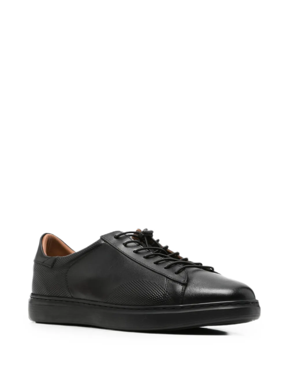 Alberto Gozzi perforated leather sneakers Zwart