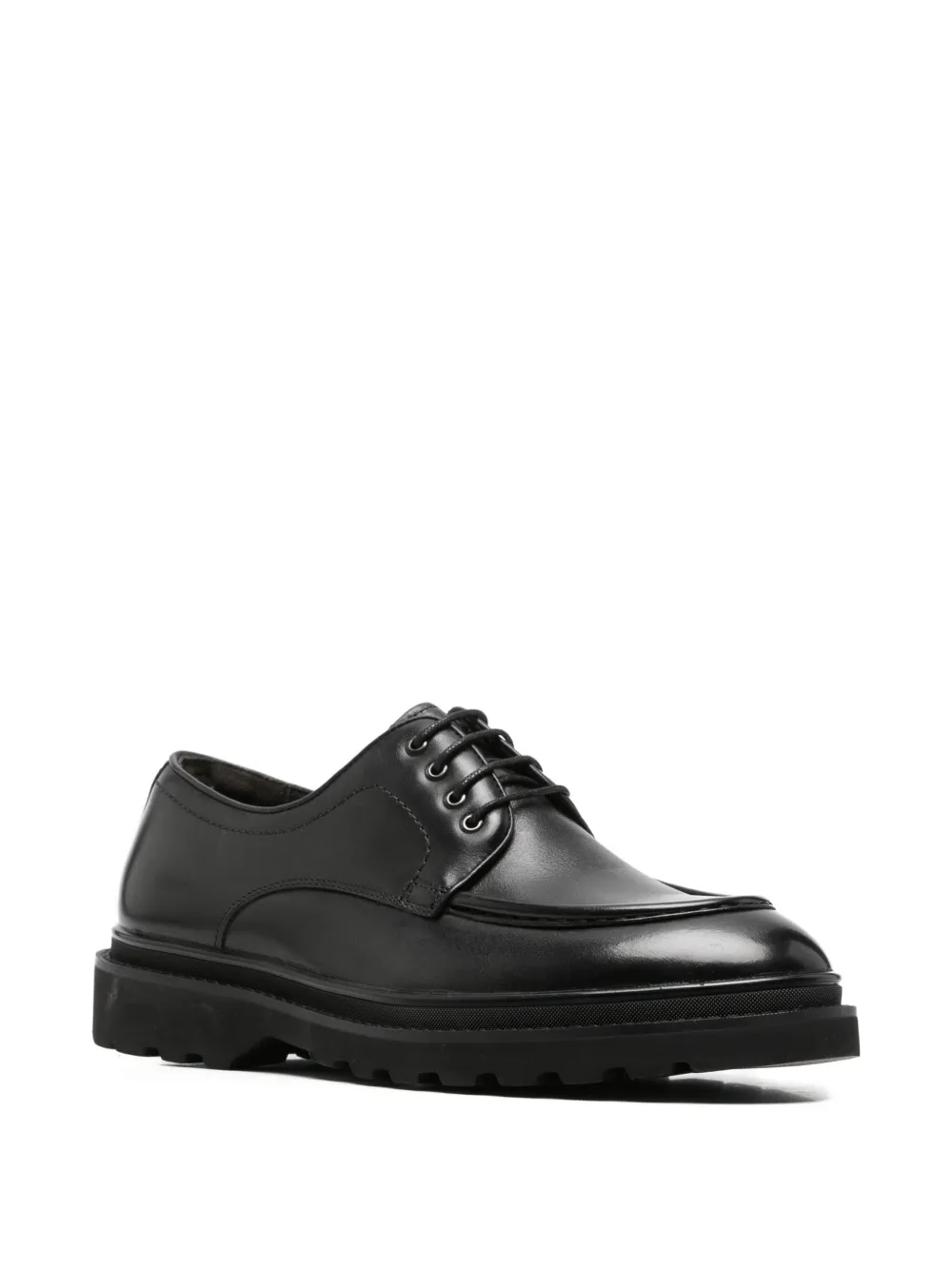 Alberto Gozzi apron-toe chunky-sole lace-up shoes Zwart