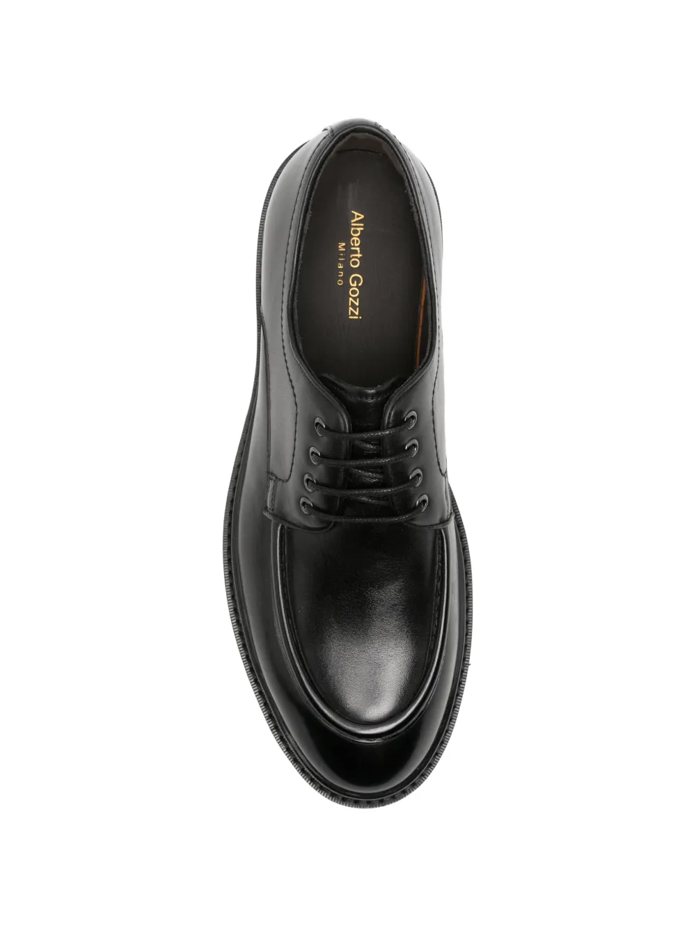 Alberto Gozzi apron-toe chunky-sole lace-up shoes Zwart