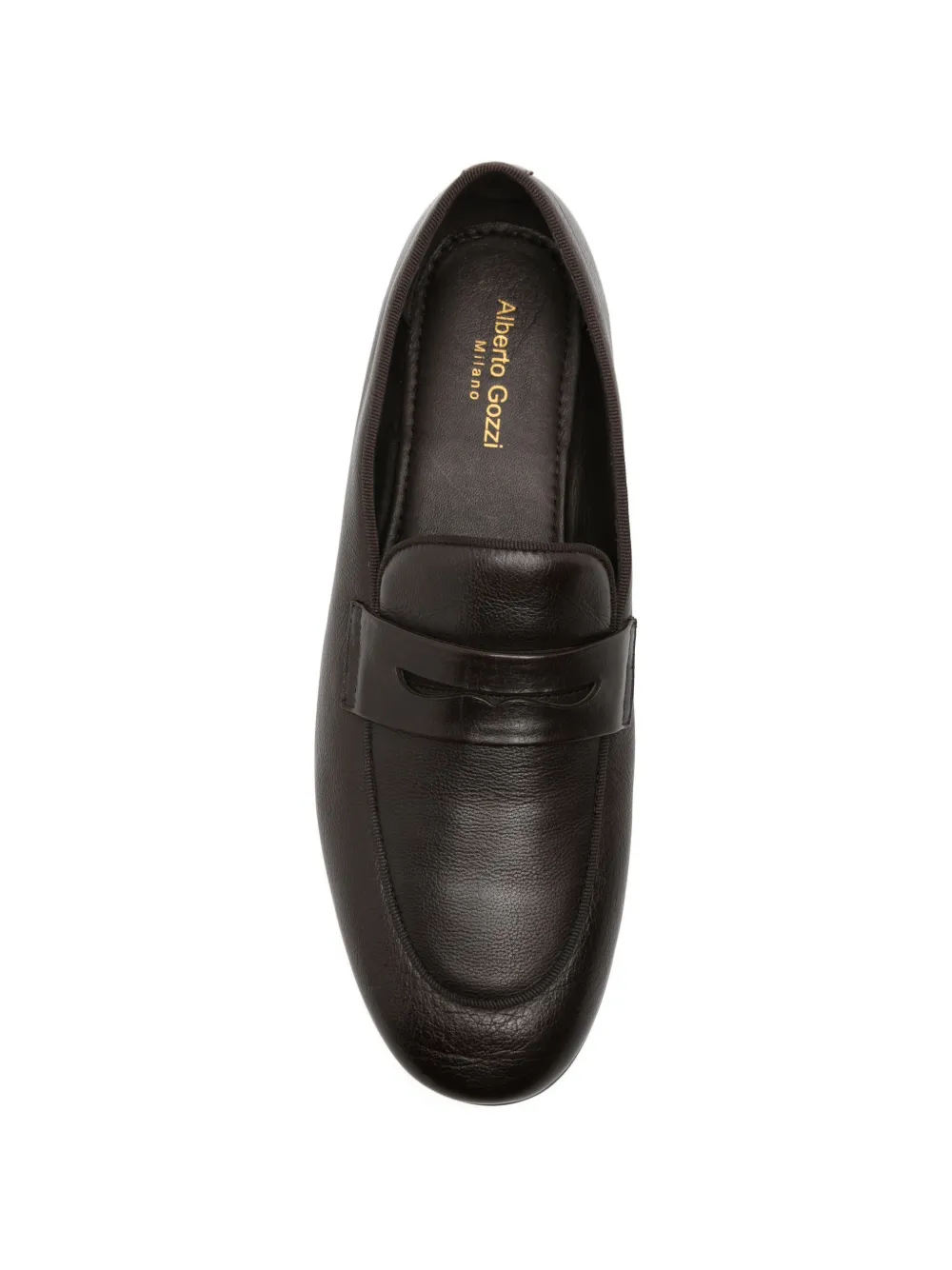Alberto Gozzi leather penny loafers Bruin