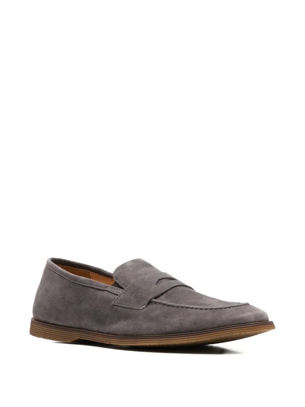 Alberto Gozzi penny-slot almond-toe loafers Grijs