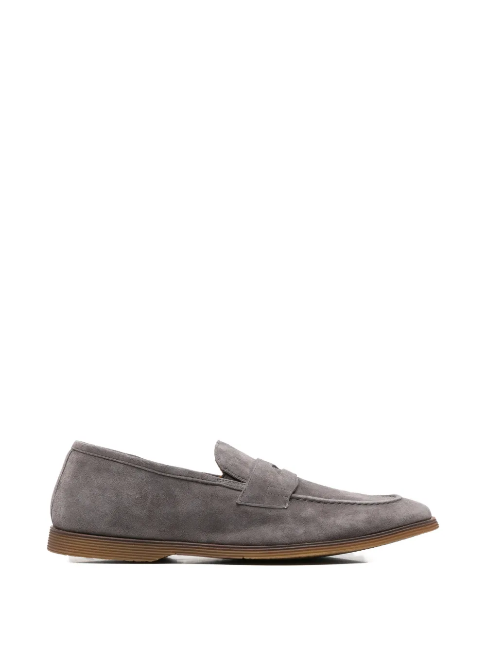 Alberto Gozzi penny-slot almond-toe loafers - Grigio