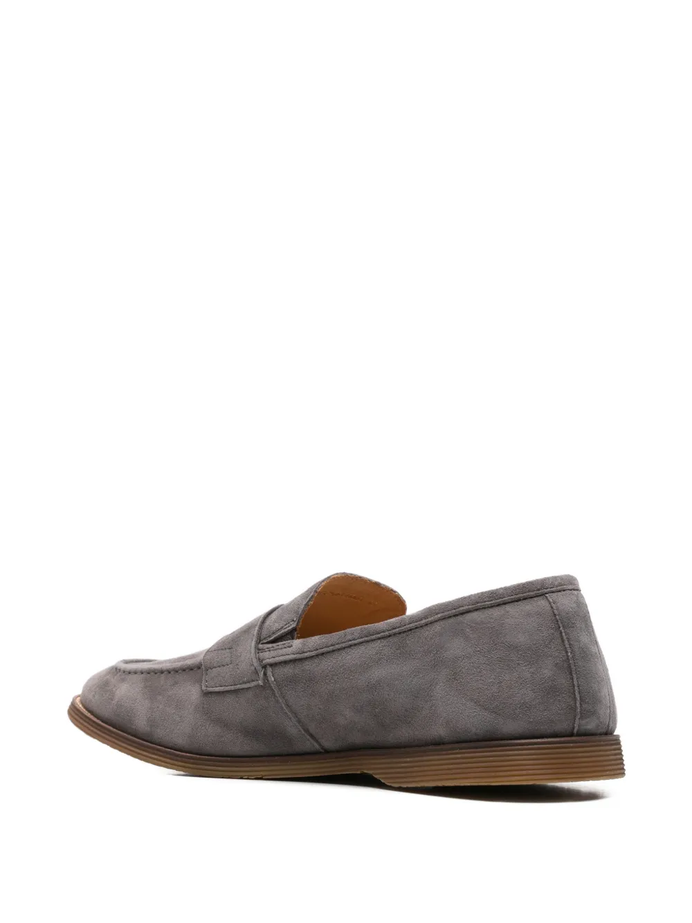 Alberto Gozzi penny-slot almond-toe loafers Grijs