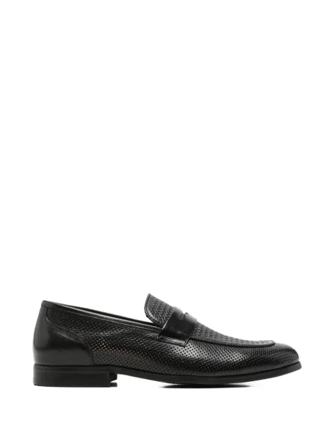 Alberto Gozzi perforated woven-effect loafers
