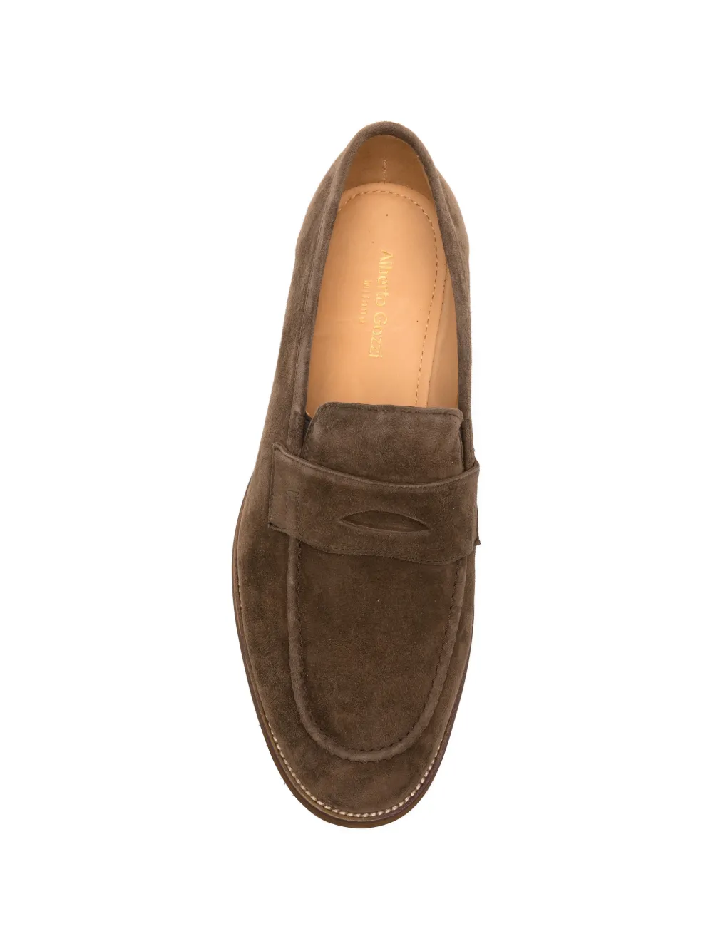 Alberto Gozzi suede penny loafers Bruin