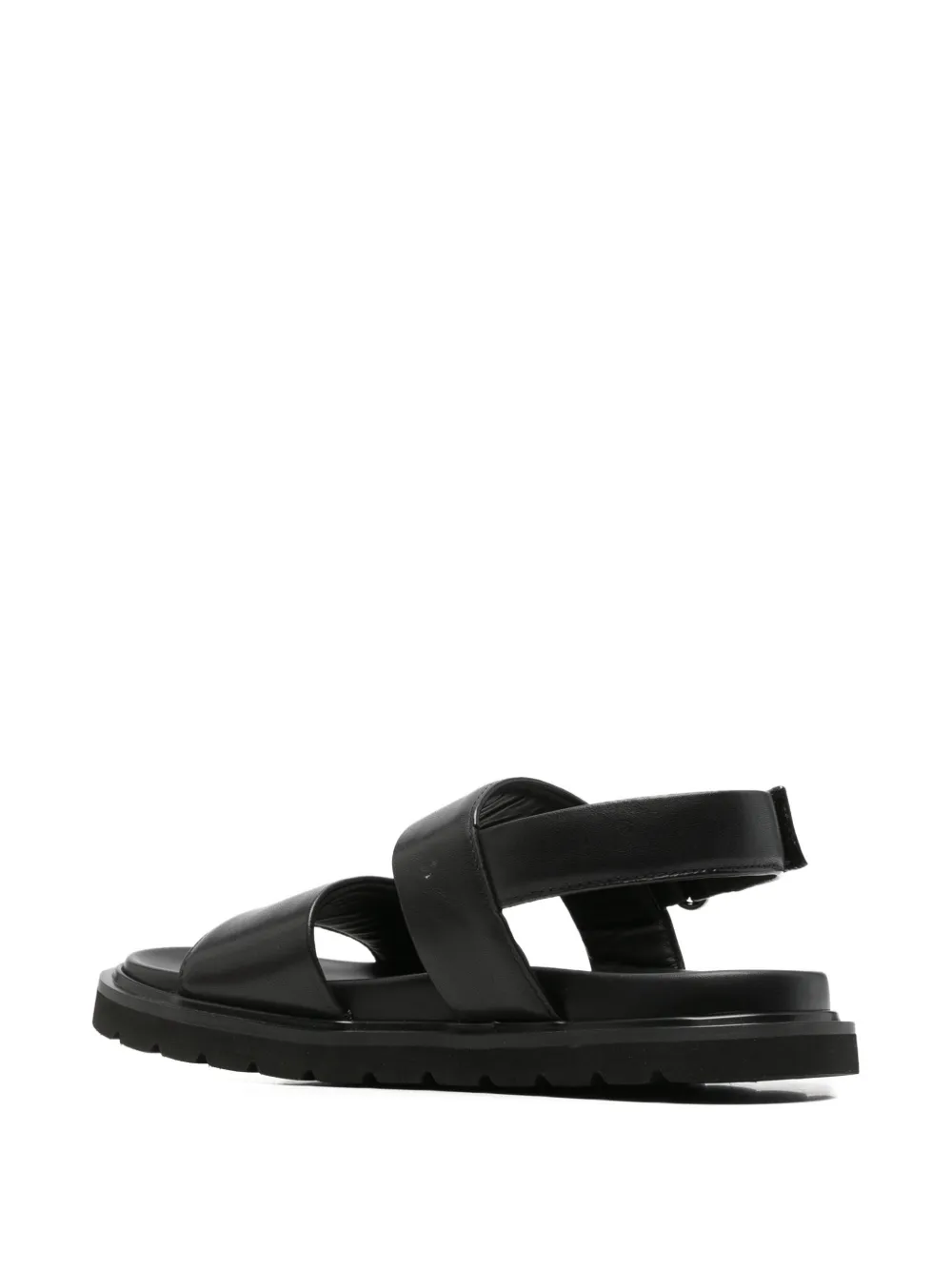 Alberto Gozzi touch-strap ridged-sole sandals Zwart