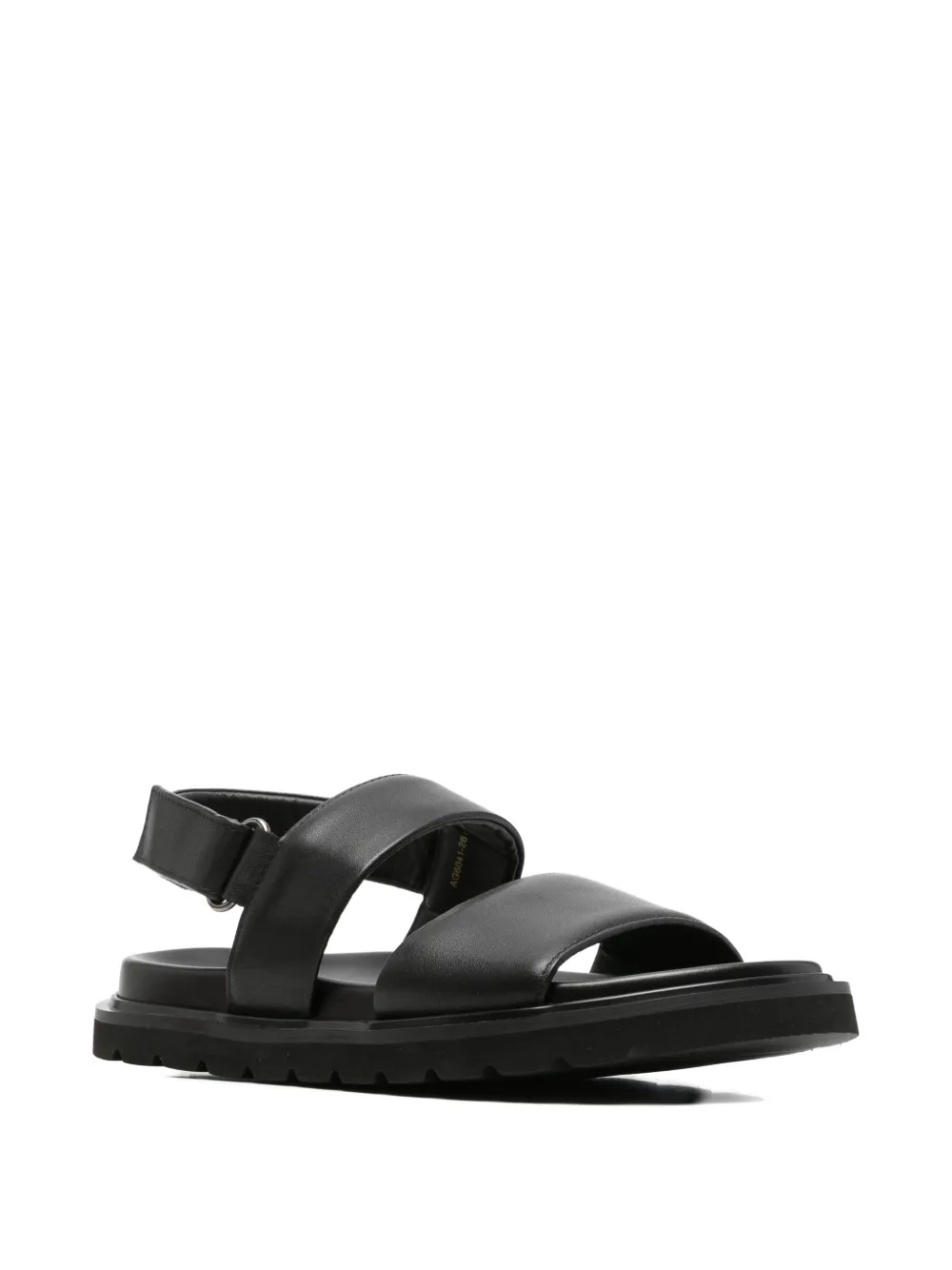 Alberto Gozzi touch-strap ridged-sole sandals Zwart