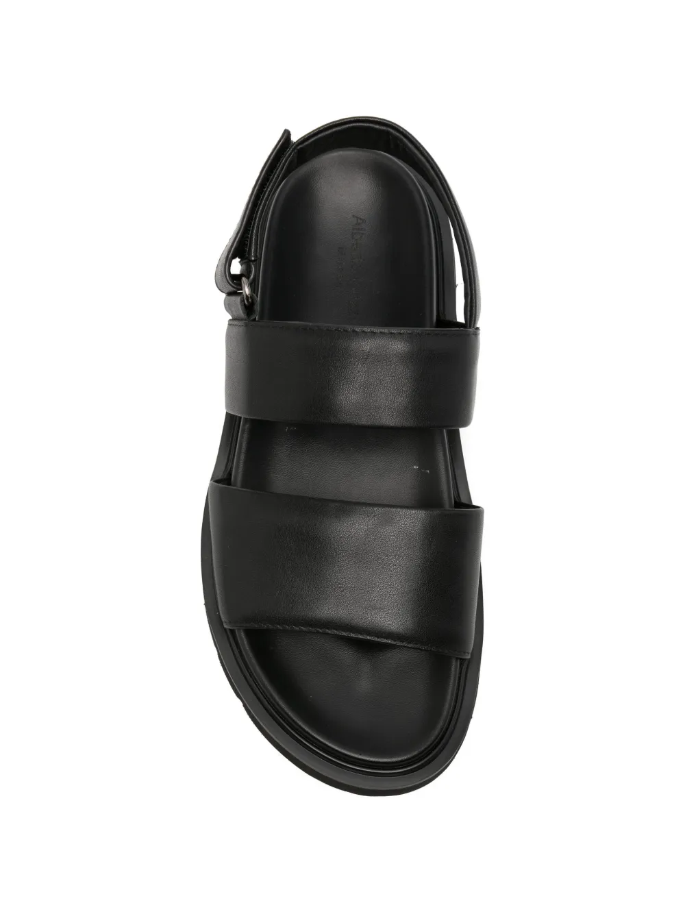 Alberto Gozzi touch-strap ridged-sole sandals Zwart