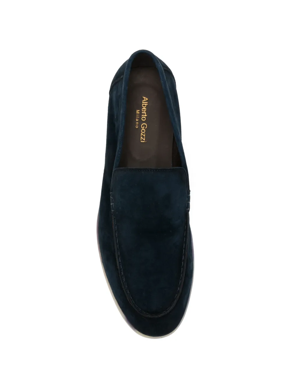 Alberto Gozzi almond-toe loafers Blauw