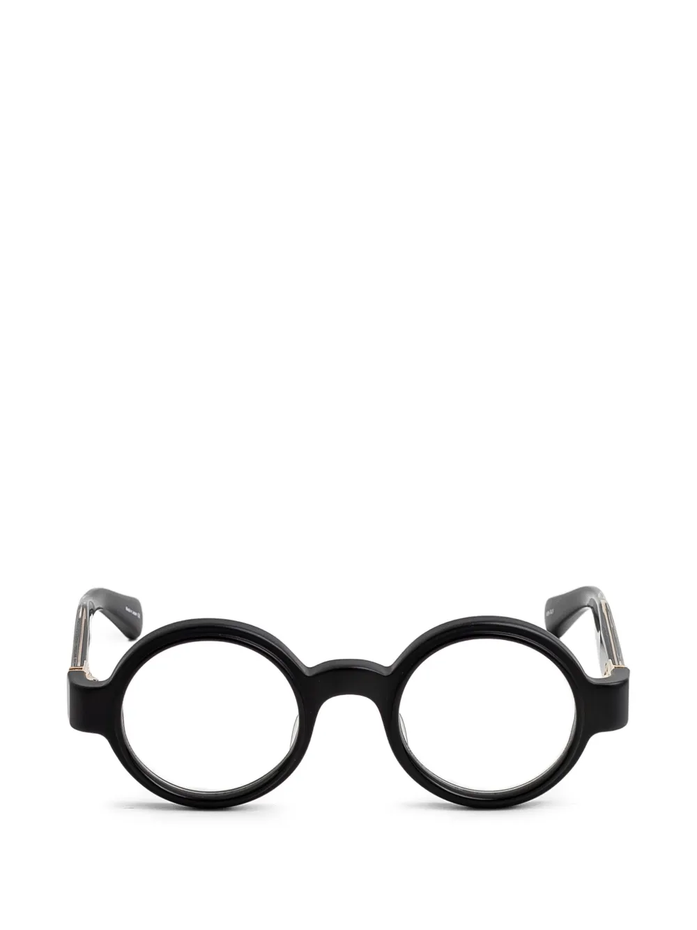 Matsuda engraved-arm round-frame glasses - Nero