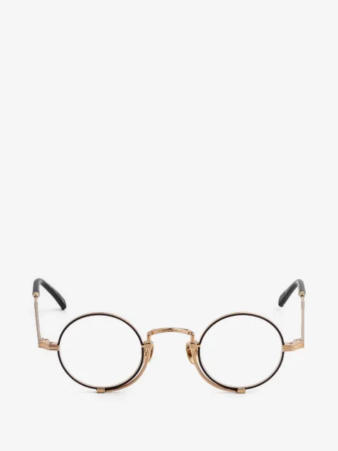 Matsuda engraved round-frame glasses