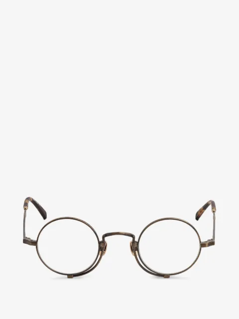 Matsuda engraved round-frame glasses