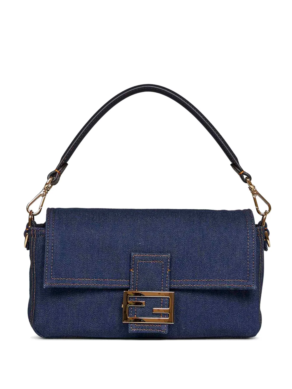 FENDI Baguette reversible denim shoulder bag - Blu