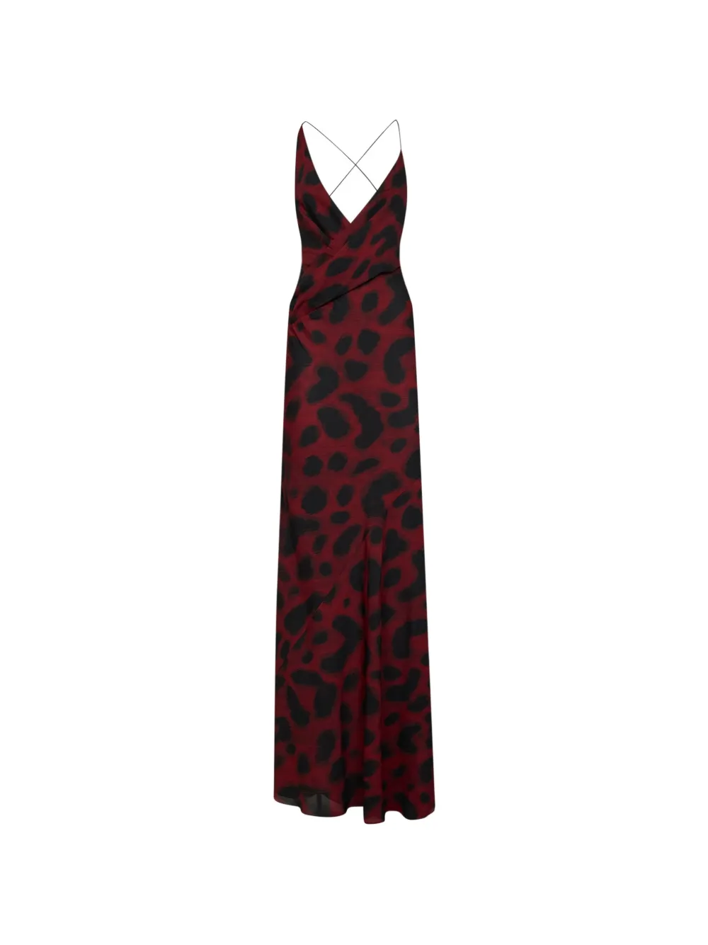 Alex Perry animalier-print bias-cut dress - Rosso