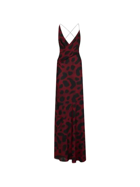 Alex Perry animalier-print bias-cut dress