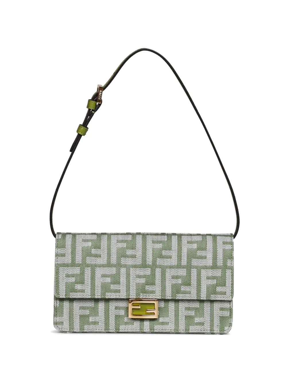 FENDI FF jacquard shoulder bag - Verde