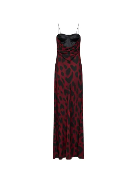 Alex Perry animalier-print draped dress