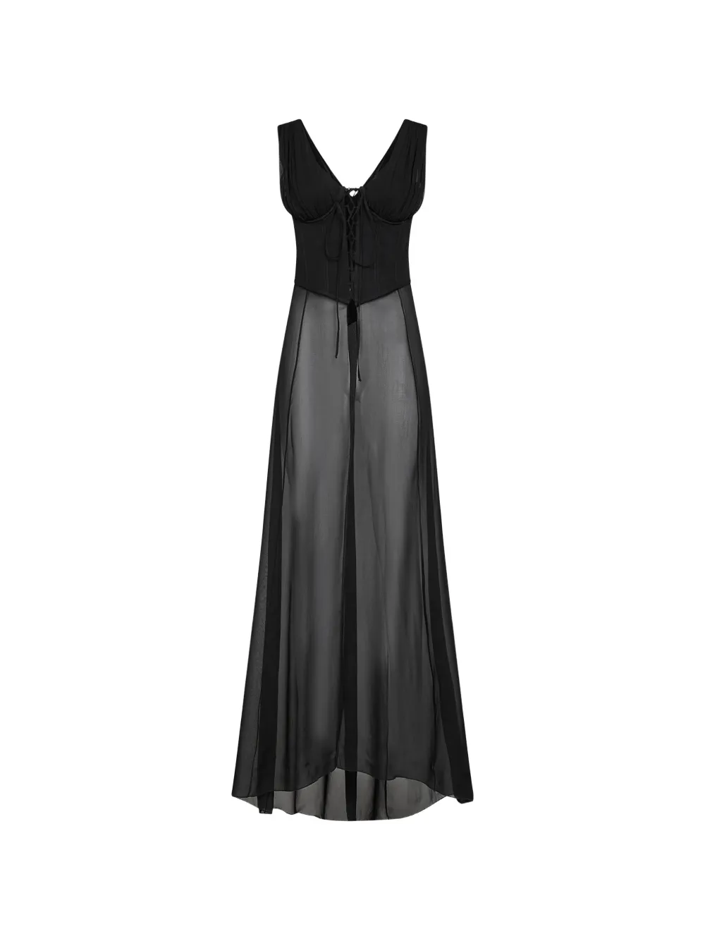 Giuseppe Di Morabito silk-georgette corset top - Nero