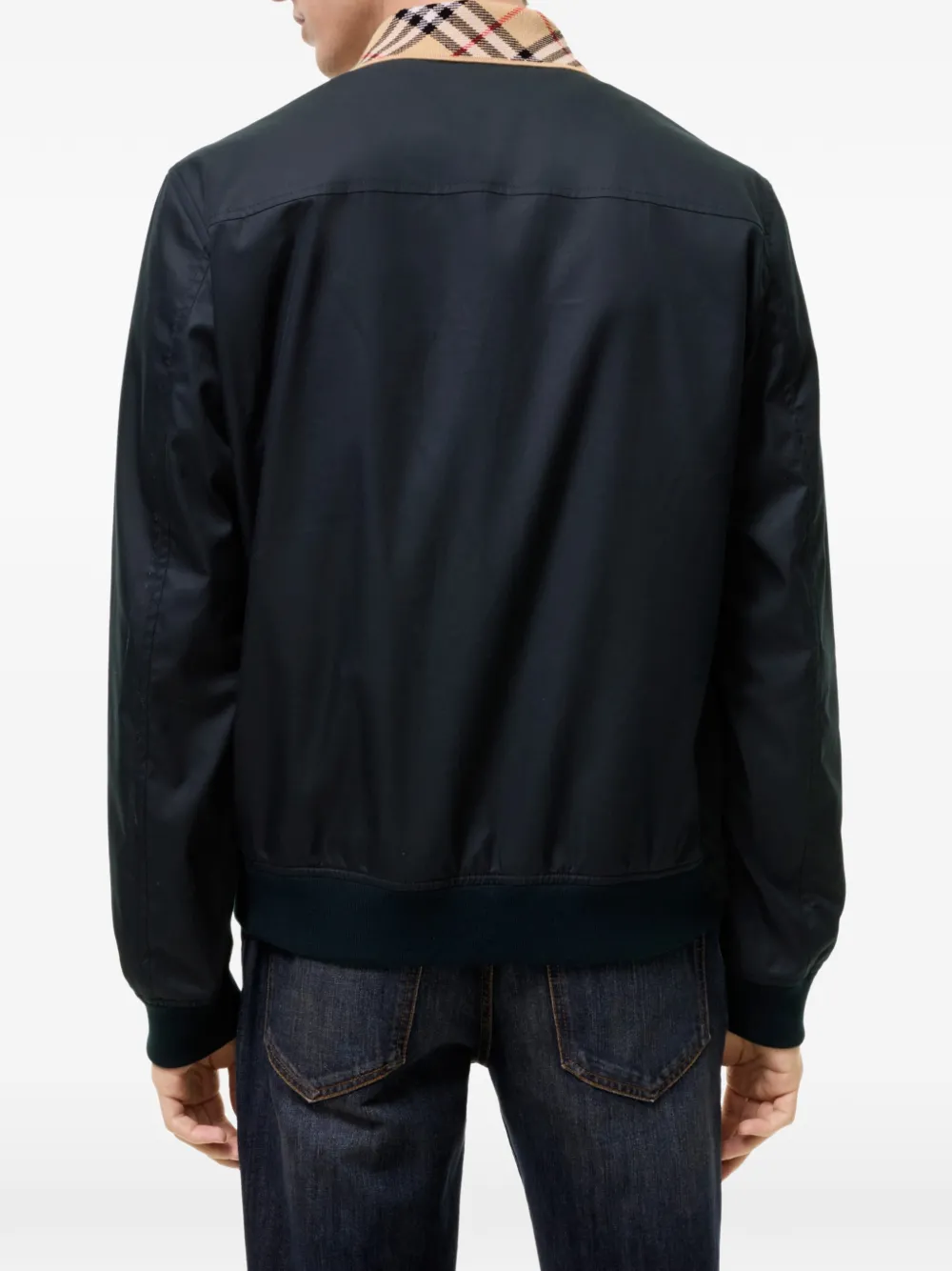 Burberry Gabardine Glenfields bomberjack Blauw