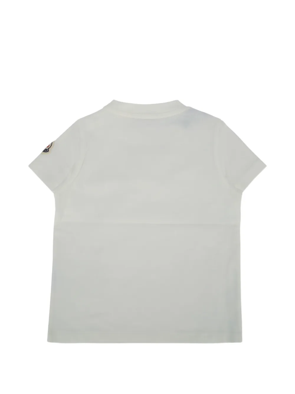 Moncler Enfant T-shirt met geborduurd logo en patch Wit