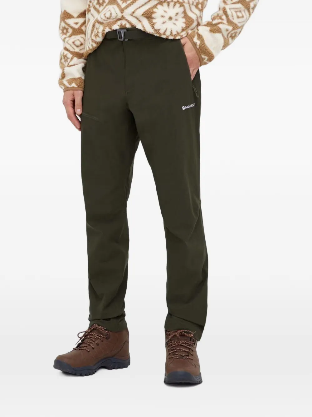 Montané Tenacity Belted Logo-print Trousers In Green