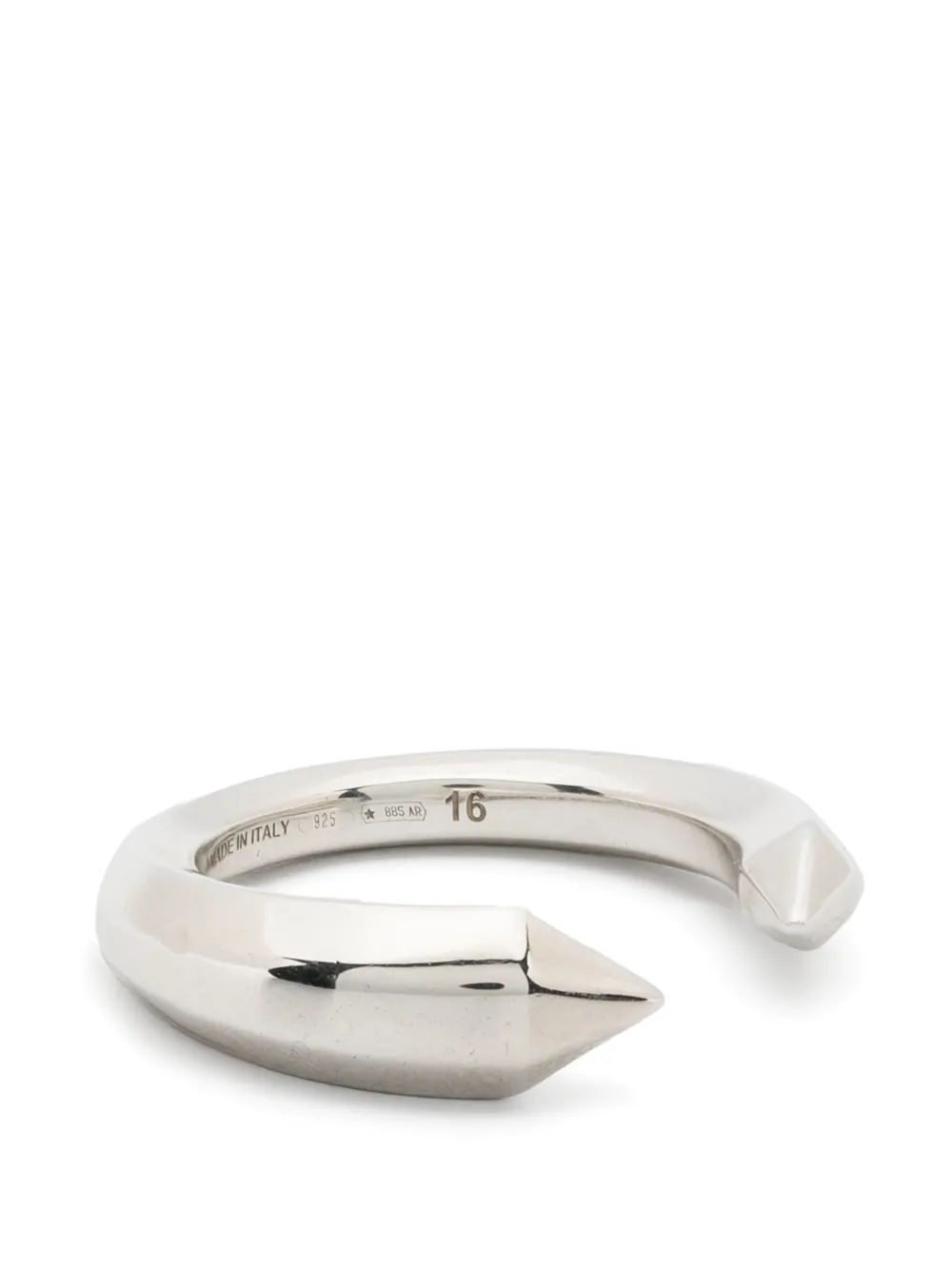 FERSERA The Sculptor’s spike-detail open-band ring - Argento