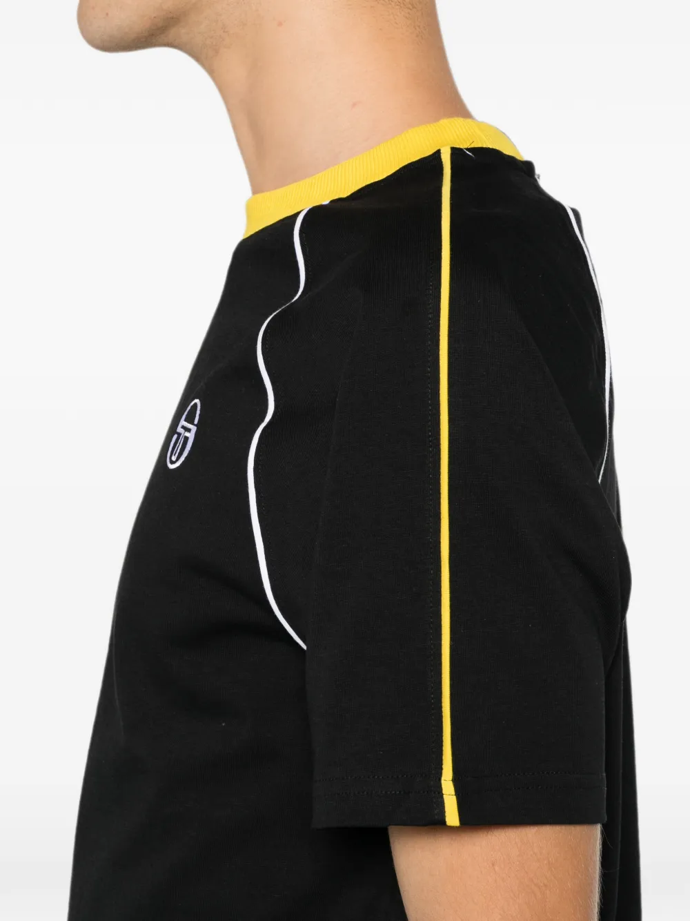 Sergio Tacchini T-shirt met geborduurd logo Zwart