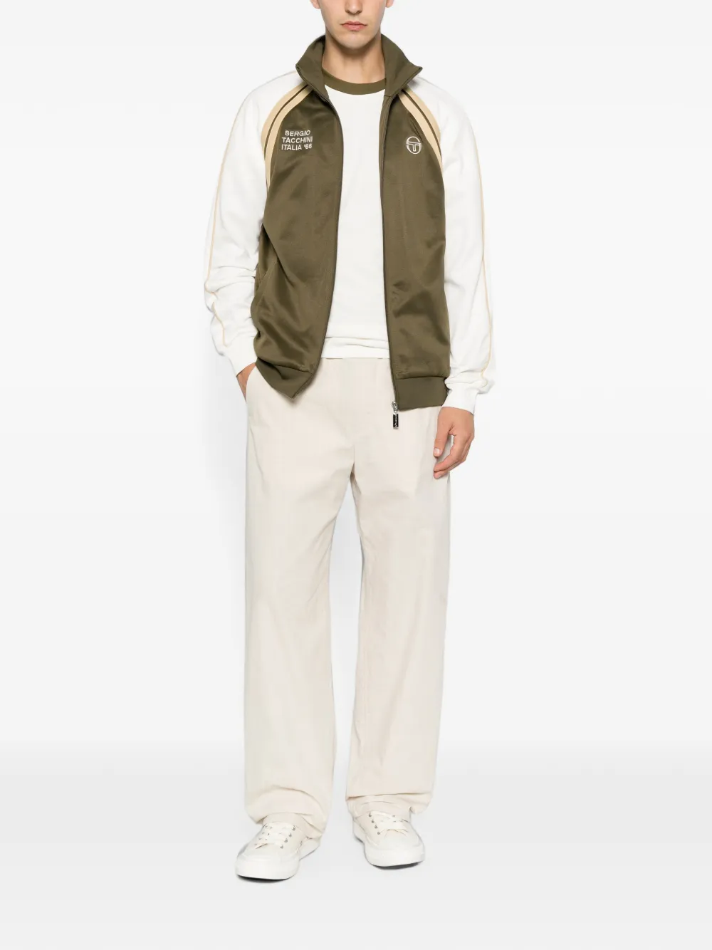 Sergio Tacchini Sweater met geborduurd logo Groen