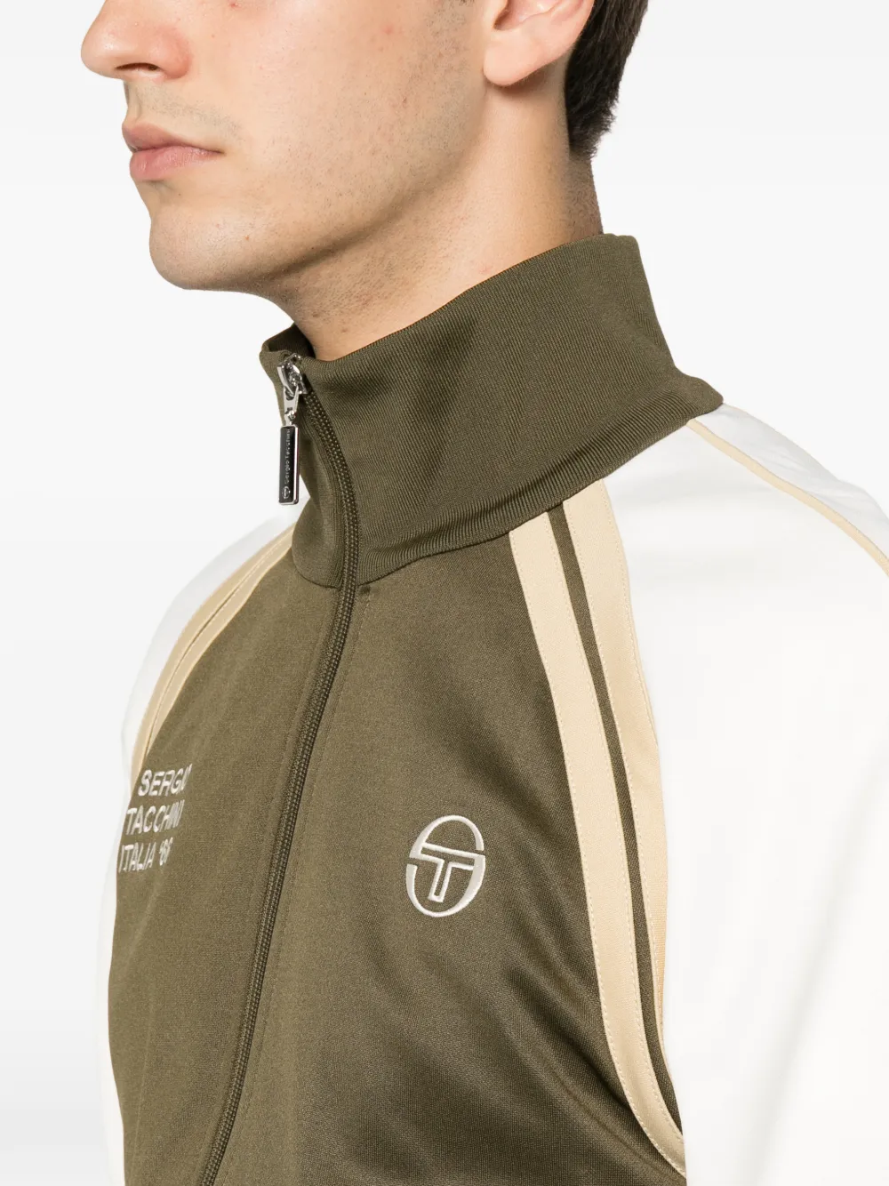 Sergio Tacchini Sweater met geborduurd logo Groen