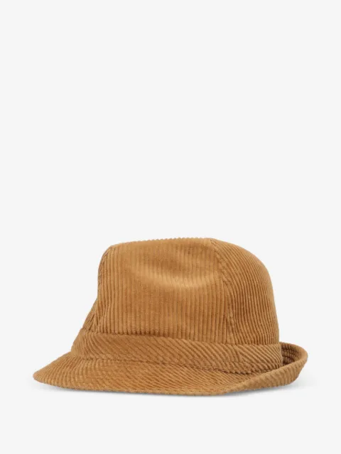 Vintage corduroy Trilby hat