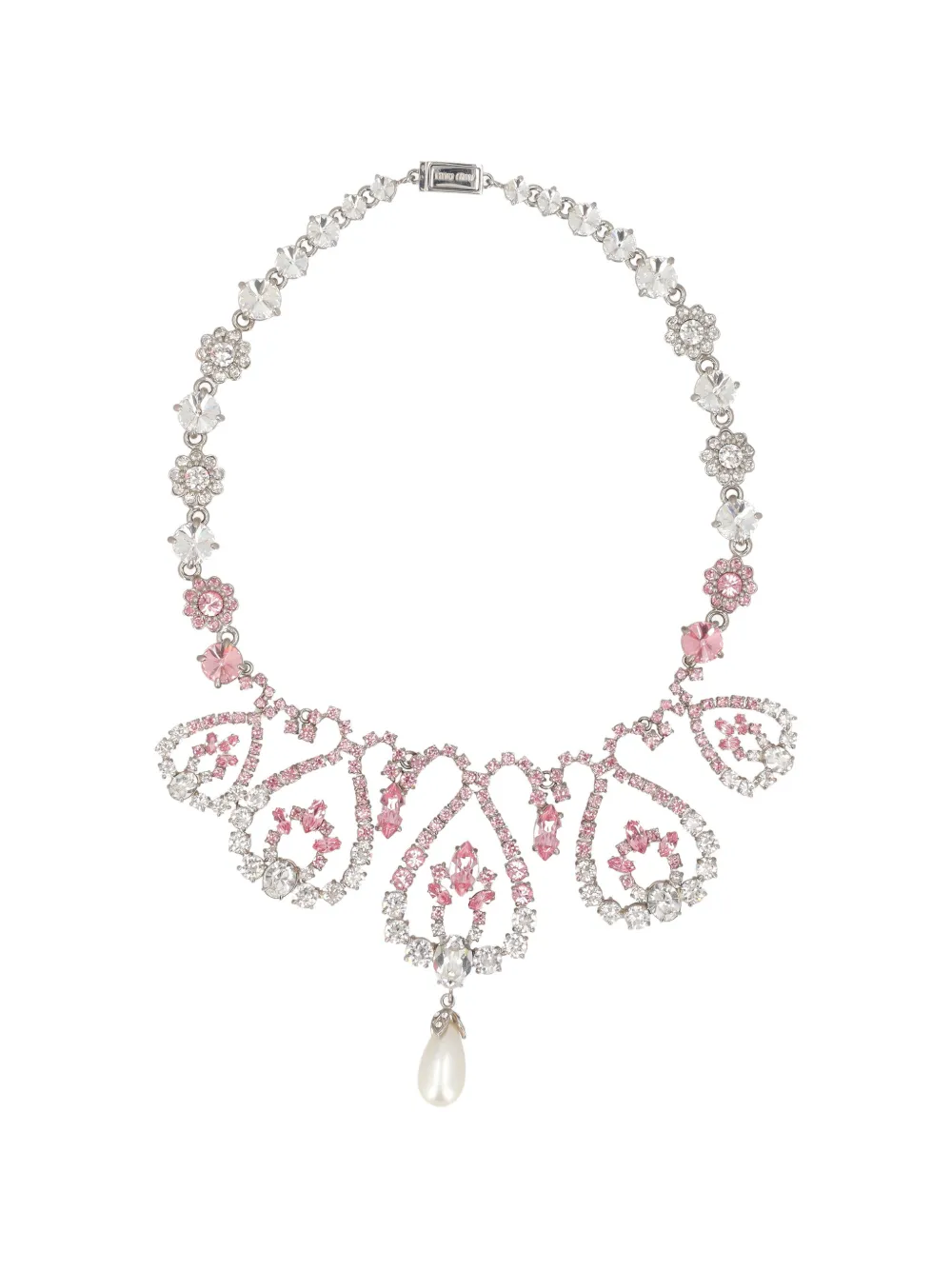 Prada Pre-Owned crystal-embellished necklace - Argento