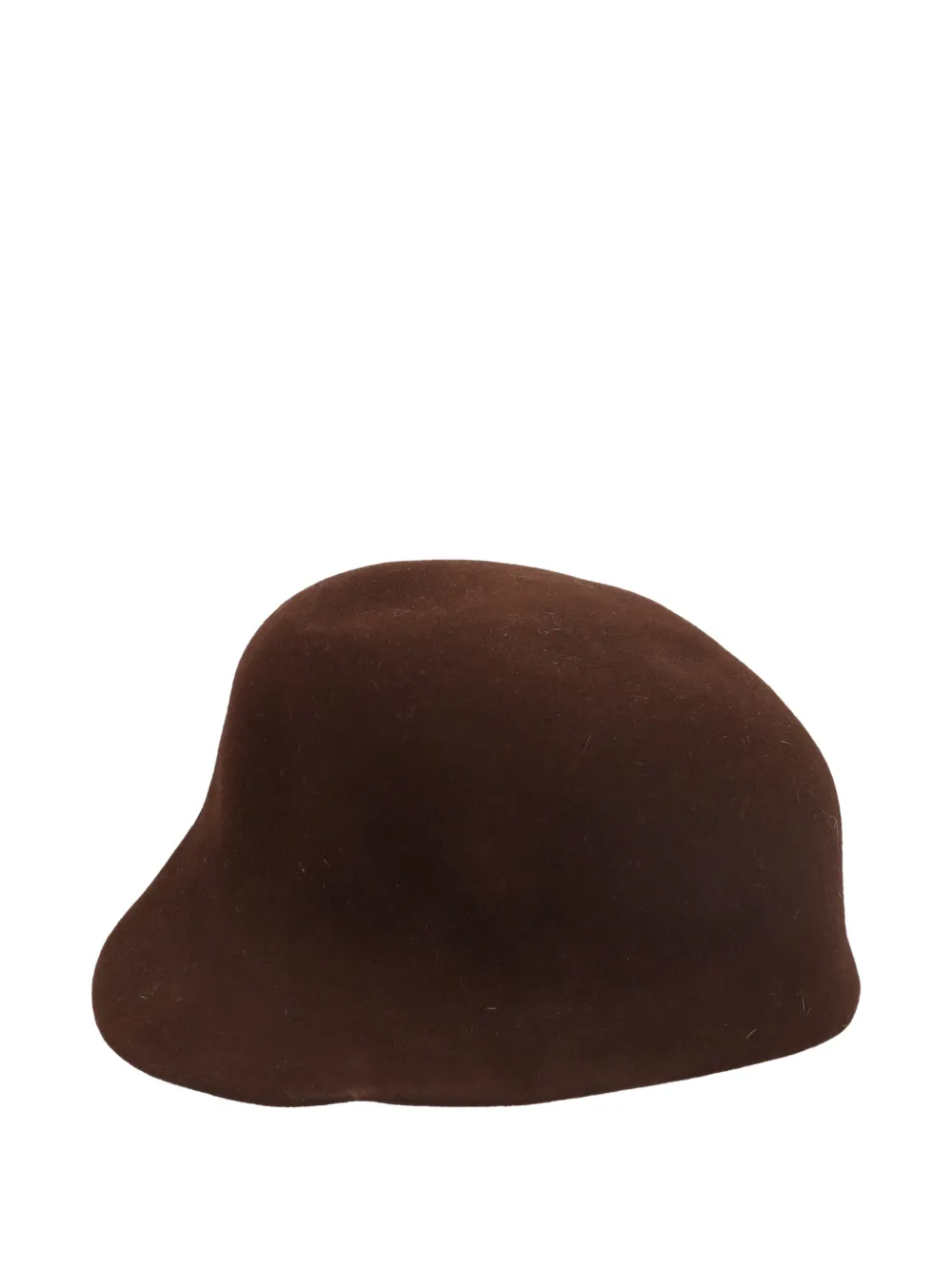 Vintage wool felt beret - Braun