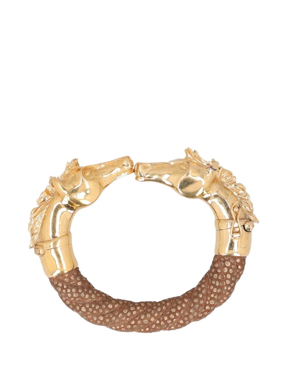 Chloé Pre-Owned Equestrian Double Horse bangle bracelet - Oro